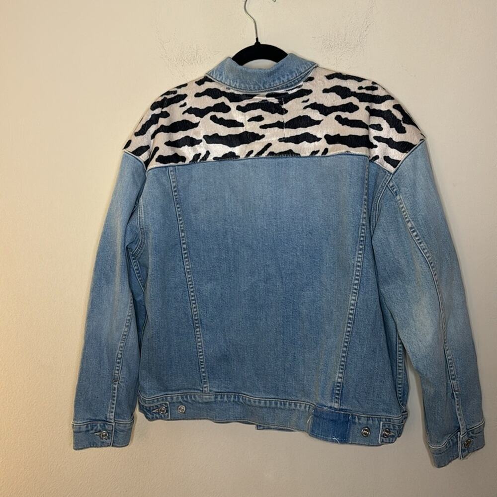 MOTHER The Drop It Drifter Denim Jacket - Zebra XL - Picture 6 of 7